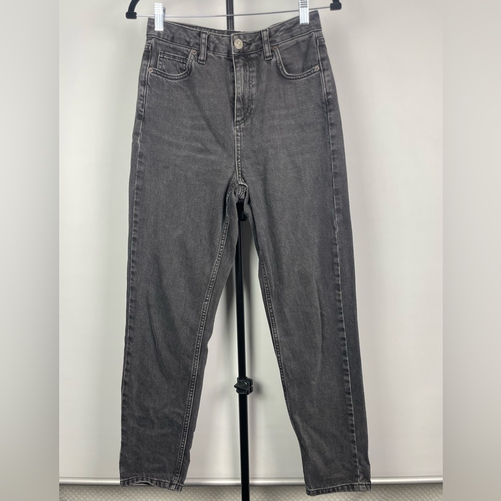 Urban Outfitters BDG Washed Gray Black Denim Mom‎ High Rise Jeans